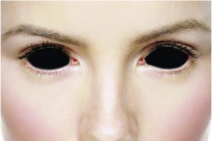 Black Sclera Contact Lenses for Hallowen