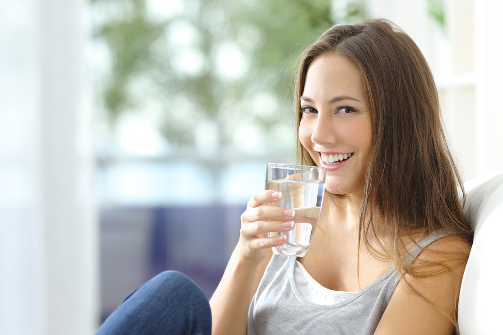 Girl water drinking