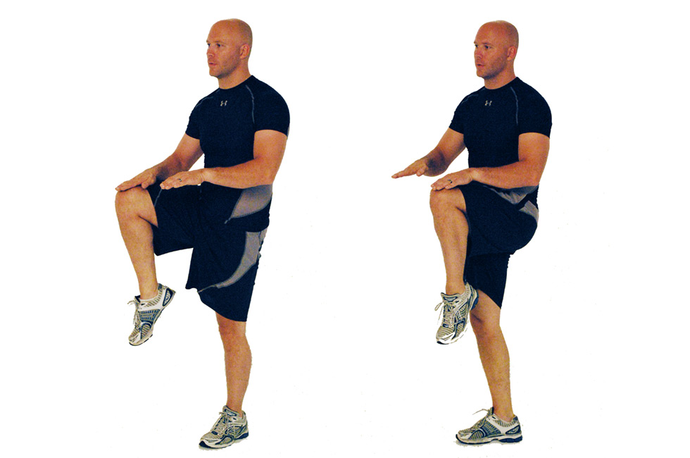 high knee raises