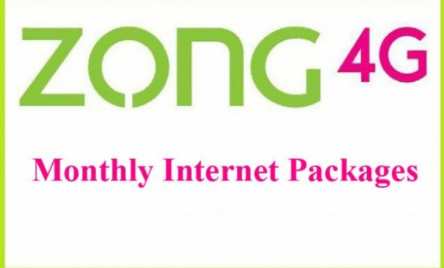 Zong Monthly Internet Packages 2020 | Zong Internet Packages