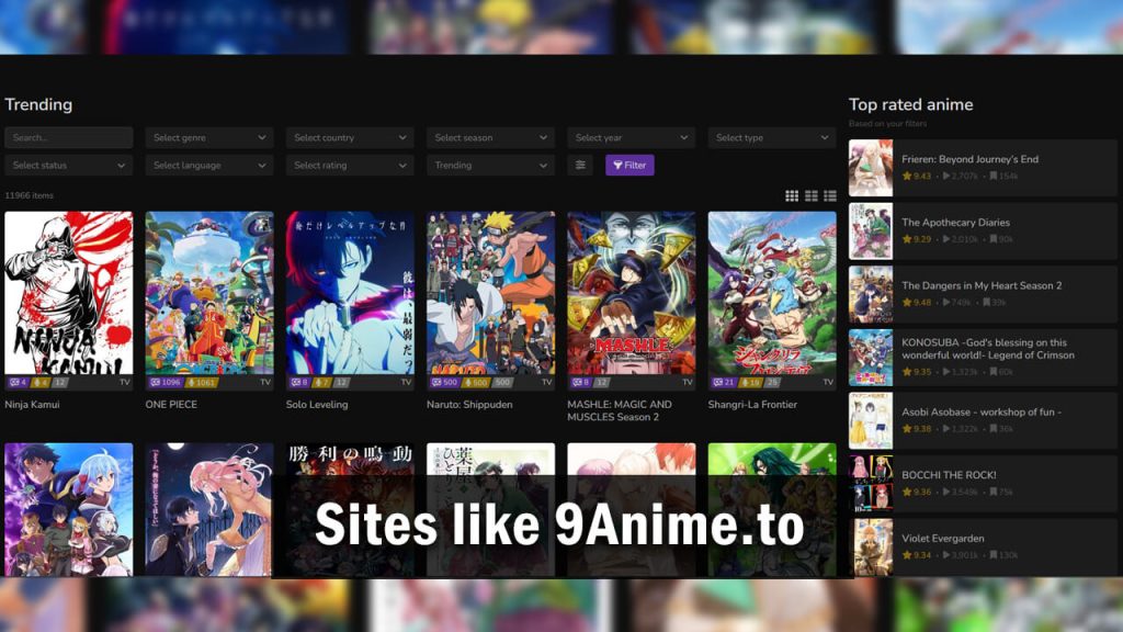 10 Best 9Anime Alternatives – Sites Like 9Anime
